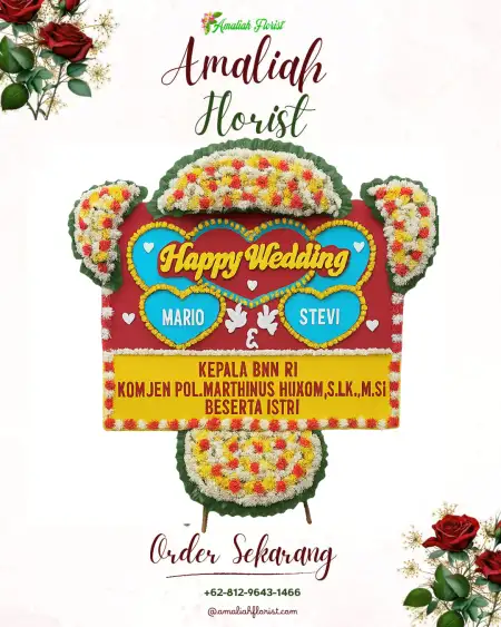 Papan Bunga Pernikahan Buton